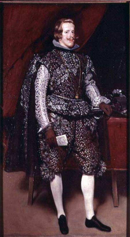 Philip IV of Spain in Brown and Silver de Diego Rodriguez de Silva y Velázquez