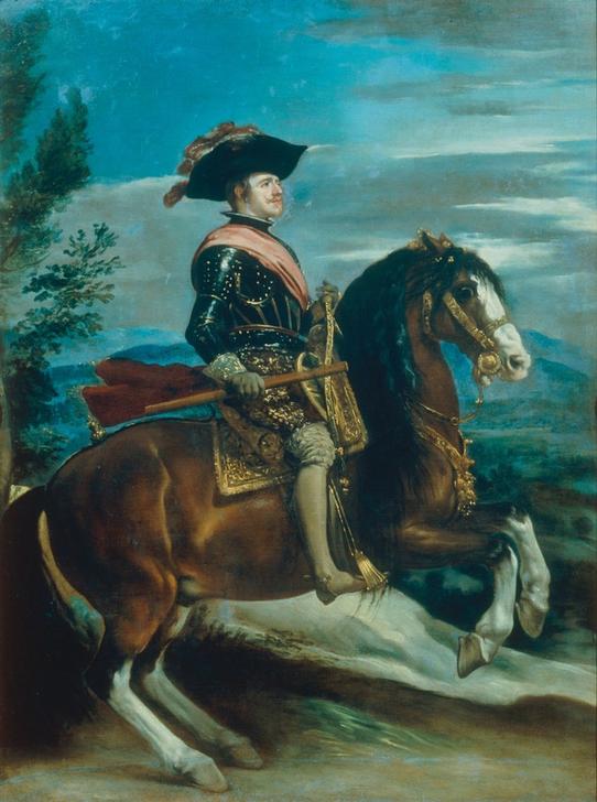 Philip IV on horseback de Diego Rodriguez de Silva y Velázquez