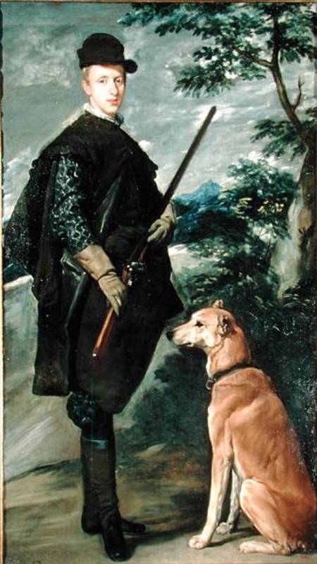 Portrait of Cardinal Infante Ferdinand (1609-41) of Austria with Gun and Dog de Diego Rodriguez de Silva y Velázquez