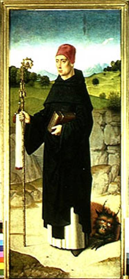 St. Bernard, left hand panel from the Triptych of St. Erasmus de Dieric Bouts d. Ä.