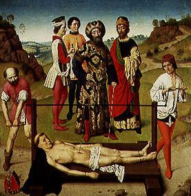The martyrdom of the St. Erasmus de Dieric Bouts d. Ä.
