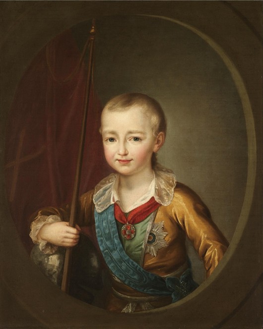 Portrait of Grand Duke Alexander Pavlovich (Alexander I) as Child de Dimitrij Grigorjewitsch Lewizkij