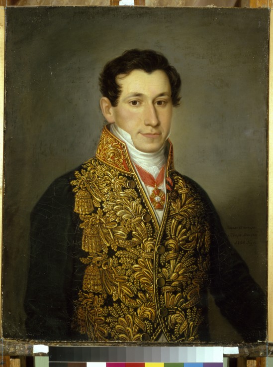 Portrait of Grigory Mitusov (1795-1871) de Dimitrij Grigorjewitsch Lewizkij