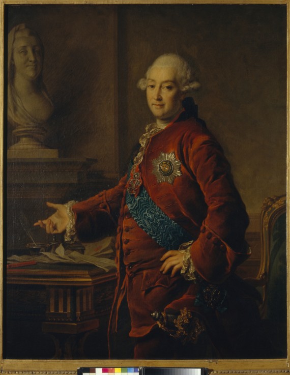 Portrait of Vice-Chancellor Prince Alexander Mikhaylovich Golitsyn (1723-1807) de Dimitrij Grigorjewitsch Lewizkij