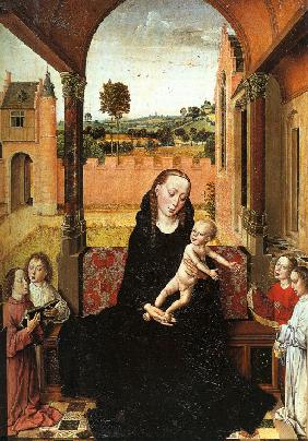 Madonna with Child and Four Angels