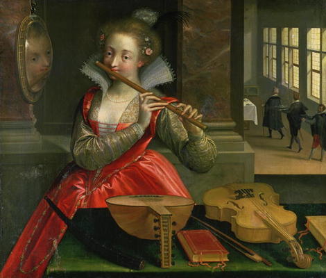 Allegory of Music (the Fluteplayer), c.1600 de Dirk de Quade van Ravesteyn