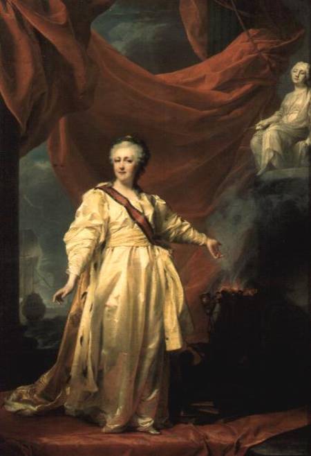 Portrait of Catherine the Great in the Justice Temple de Dmitri Grigor'evich Levitsky