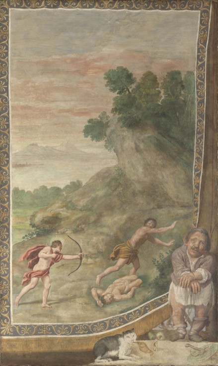 Apollo killing the Cyclops (Fresco from Villa Aldobrandini) de Domenichino (eigentl. Domenico Zampieri)