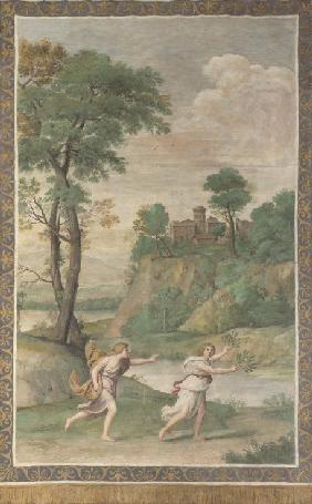 Apollo pursuing Daphne (Fresco from Villa Aldobrandini)