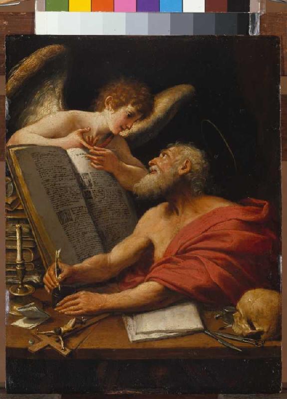 The St. Matthäus and the angel de Domenichino (eigentl. Domenico Zampieri)
