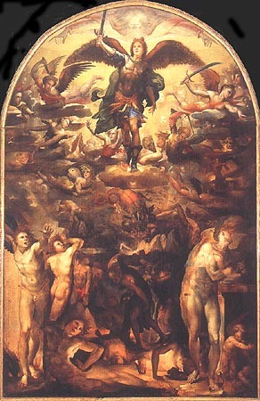 Caída del ángel de Domenico Beccafumi