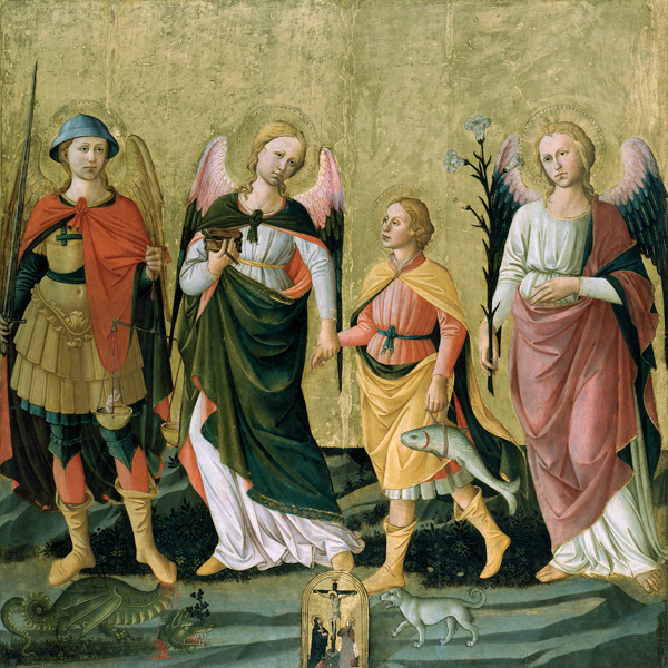 The Three Archangels and Tobias de Domenico  di Michelino