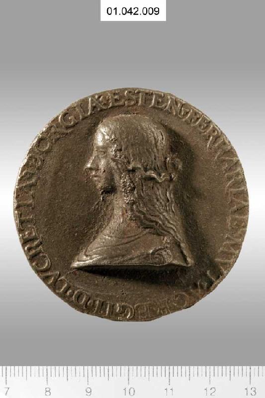 Medaille auf Lucretia de' Medici. Münzstand Ferrara 1558 (siehe auch Bildnummer 35362) de Domenico Poggini