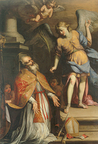 Der Hl. Romulus und ein Engel. de Domenico Salvi