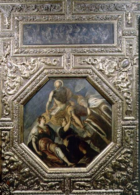 Doge G. Priuli Receiving Justice de Domenico Tintoretto