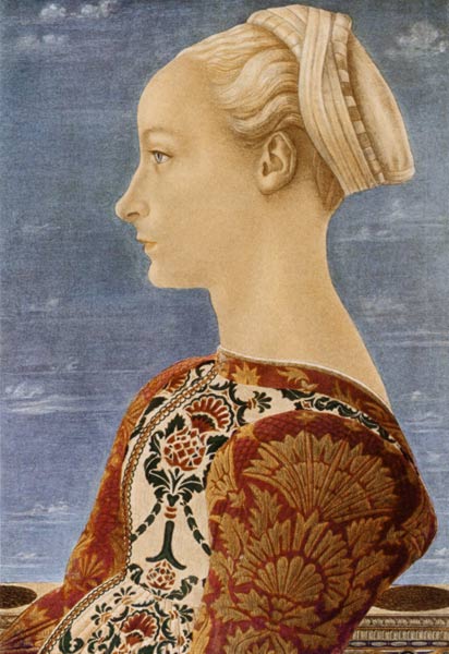 Profile picture of a young lady de Domenico Veneziano