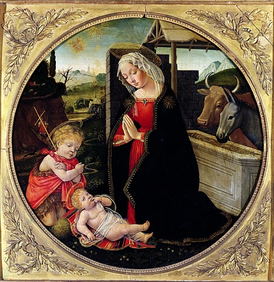 Madonna and Child with St. John the Baptist de Domenico (Domenico Bigordi) Ghirlandaio