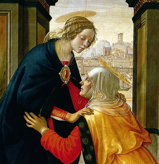 The Visitation, 1491 (detail of 192460) de Domenico (Domenico Bigordi) Ghirlandaio