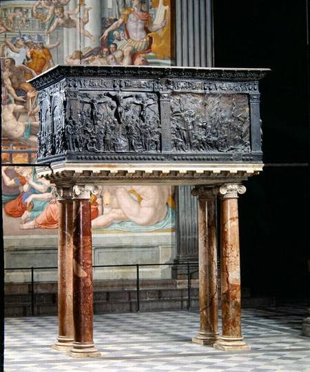 Pulpit from the south side of the nave de Donatello