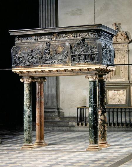 Pulpit from the south side of the nave de Donatello