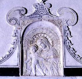 Bas-relief of a Madonna and Child