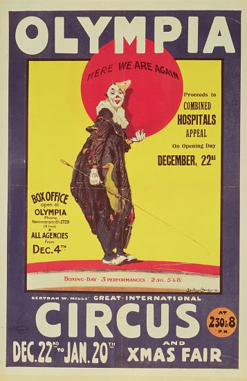 Bertram Mills circus poster de Dudley Hardy