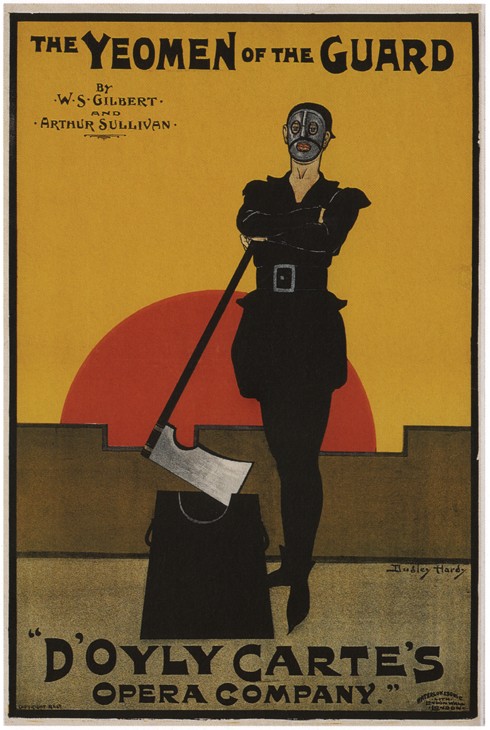 Poster for the Oper The Yeomen of the Guard by Gilbert and Sullivan de Dudley Hardy