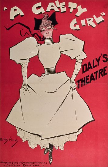 Poster advertising 'A Gaiety Girl' at the Daly's Theatre, Great Britain de Dudley Hardy