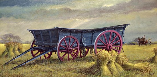 The Blue Wagon (oil on canvas)  de Dudley  Pout