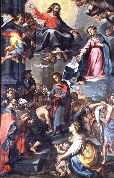 Baptism of Christ, in the manner of Barocci de Dutch School