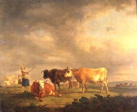 Cattle Grazing in a Landscape de Dutch School