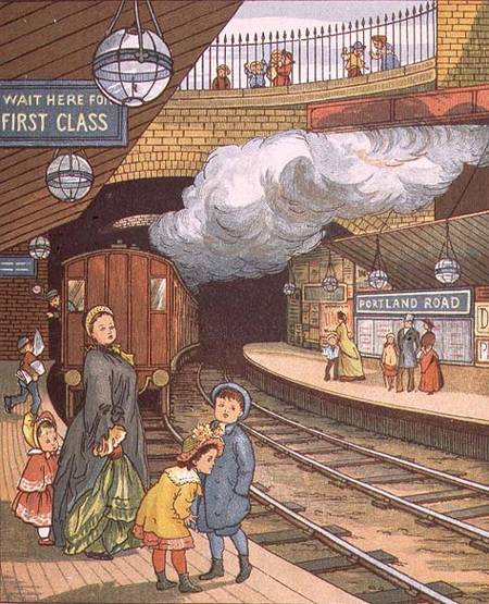 Underground Railway from 'London Town' de E. Crane