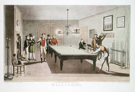 Billiards, engraved by G. Hunt de E. F. Lambert