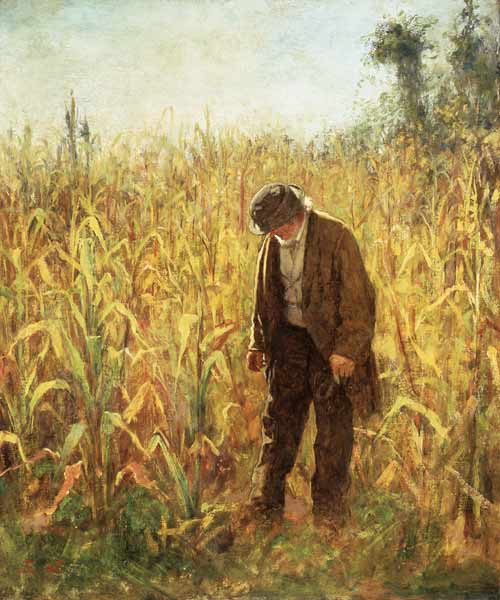 Man in a Cornfield de Eastman Johnson