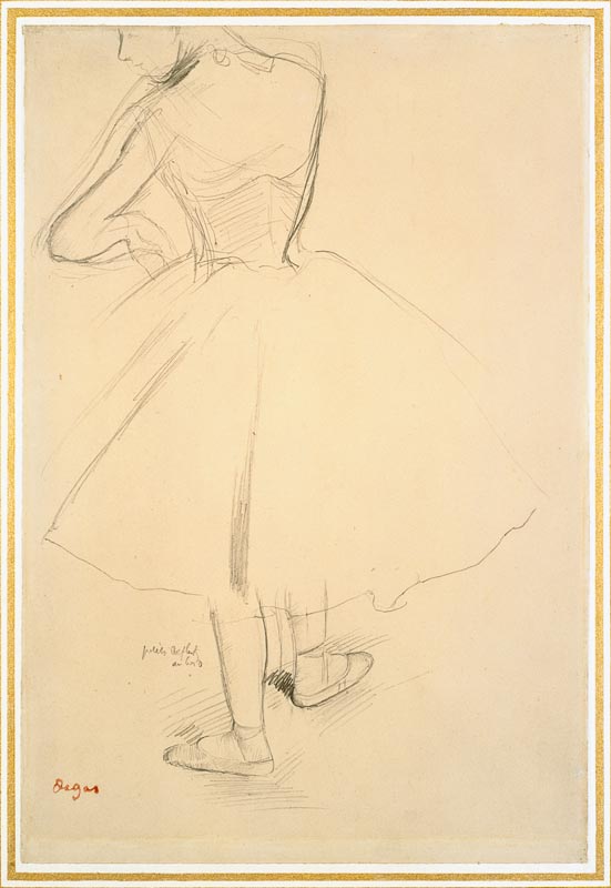 Ballet Dancer from Behind de Edgar Degas