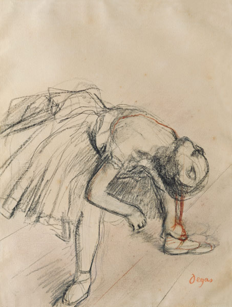 Dancer Fixing her Slipper de Edgar Degas