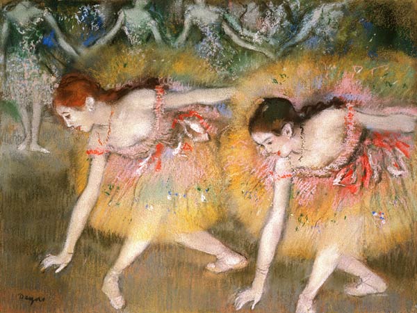 Dancers Bending Down de Edgar Degas