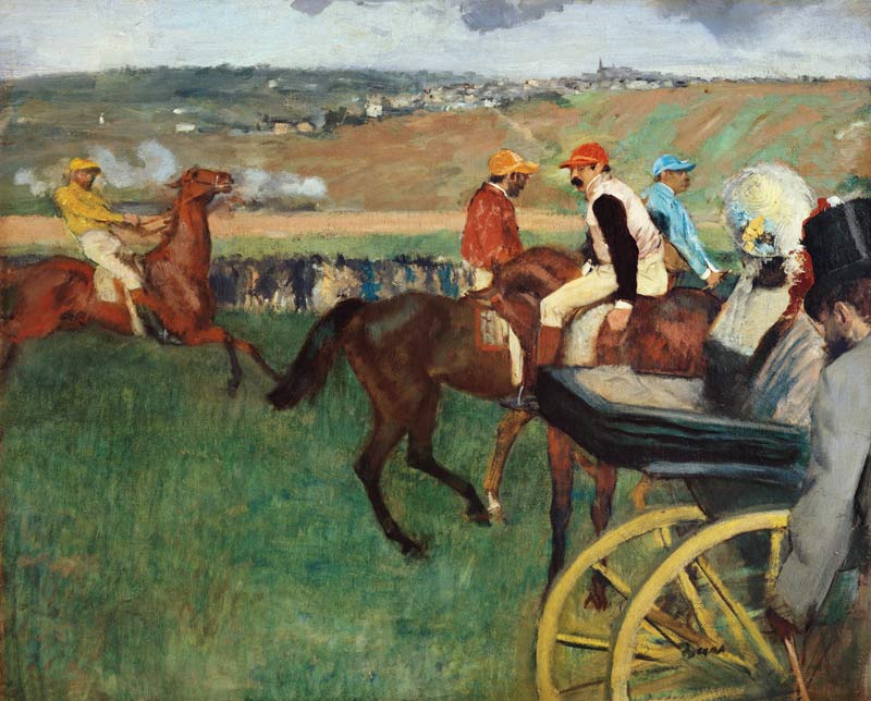 Coach on the racecourse. de Edgar Degas