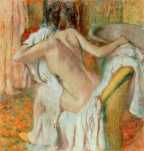 After the bath de Edgar Degas