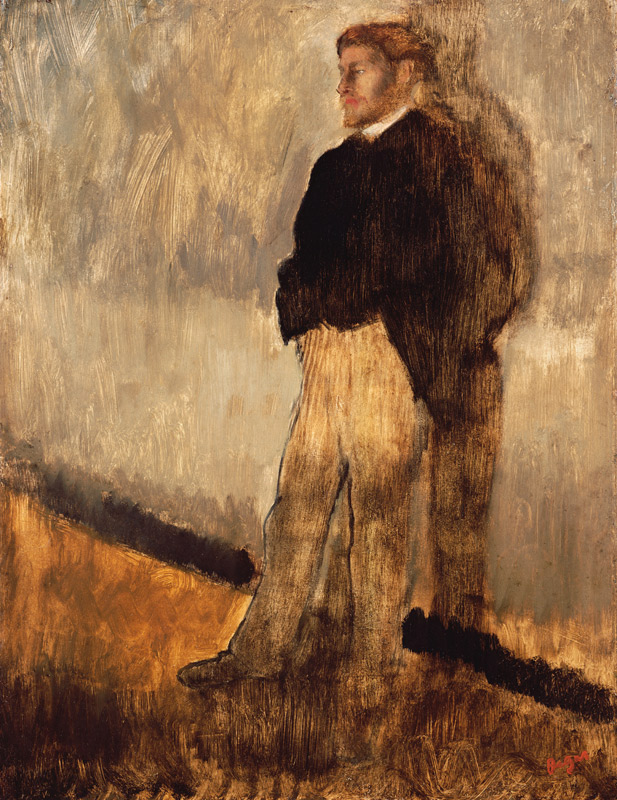 Portrait of a Man Standing with his Hands in his Pockets (Study for l''Interieur) 1868-69 de Edgar Degas