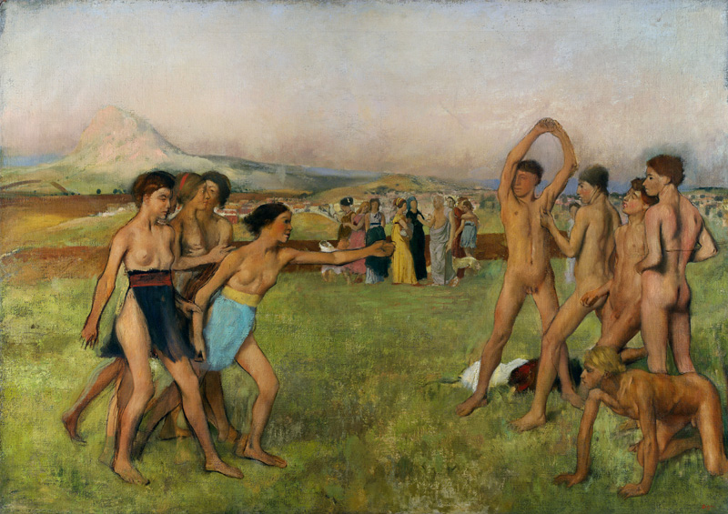 Young Spartans Exercising de Edgar Degas