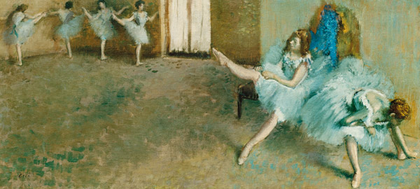 Dancers before their entrance de Edgar Degas