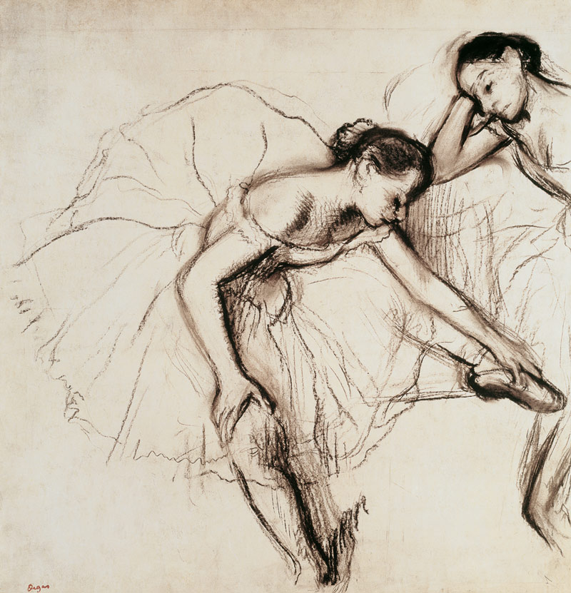 Two Dancers Resting de Edgar Degas