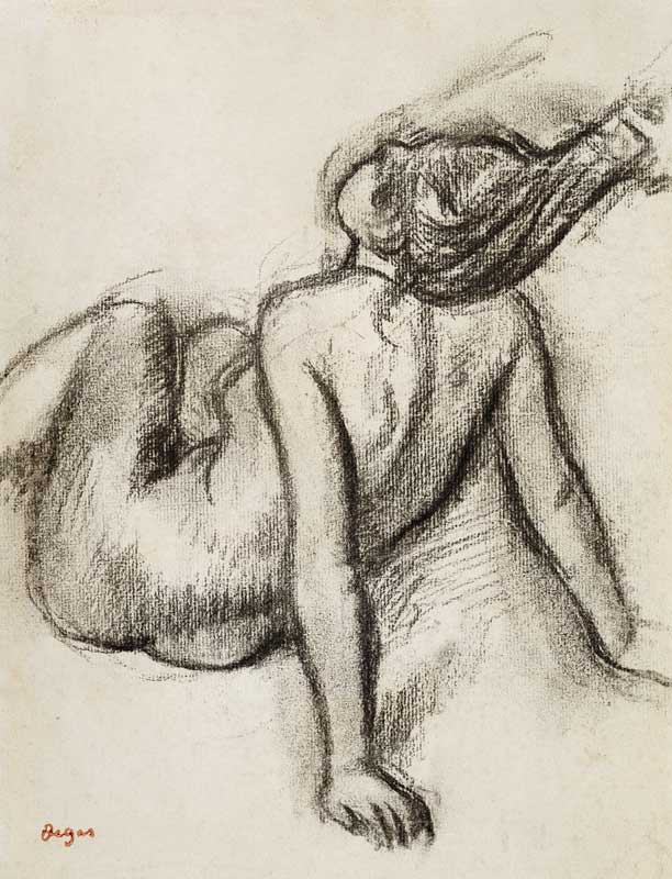 Woman having her hair styled de Edgar Degas
