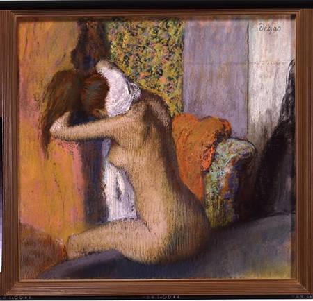 After the Bath, Woman Drying her Neck de Edgar Degas