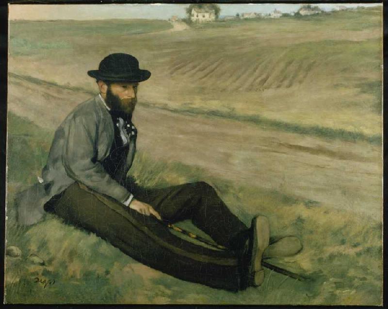 Portrait Eugene Manet. de Edgar Degas