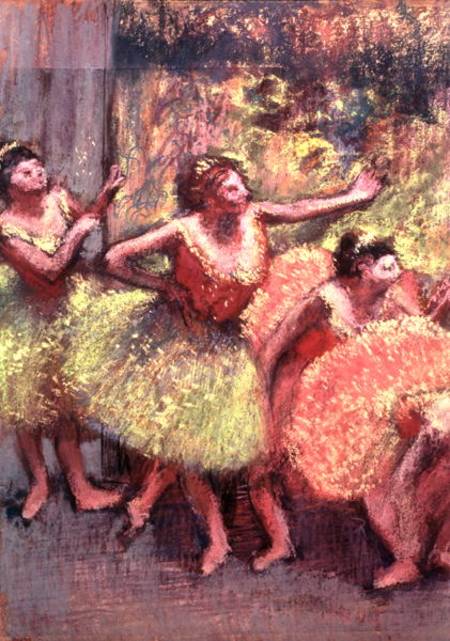 Dancers in Lemon and Pink de Edgar Degas
