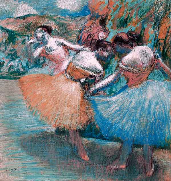 Three dancers de Edgar Degas