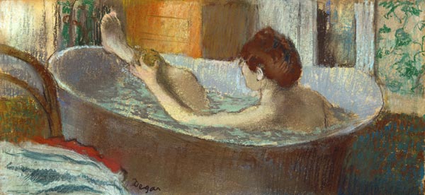 Woman washing her Leg de Edgar Degas