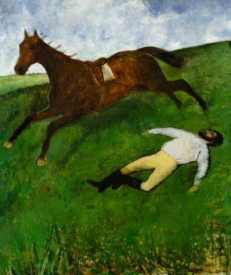 El jinete caído del caballo de Edgar Degas